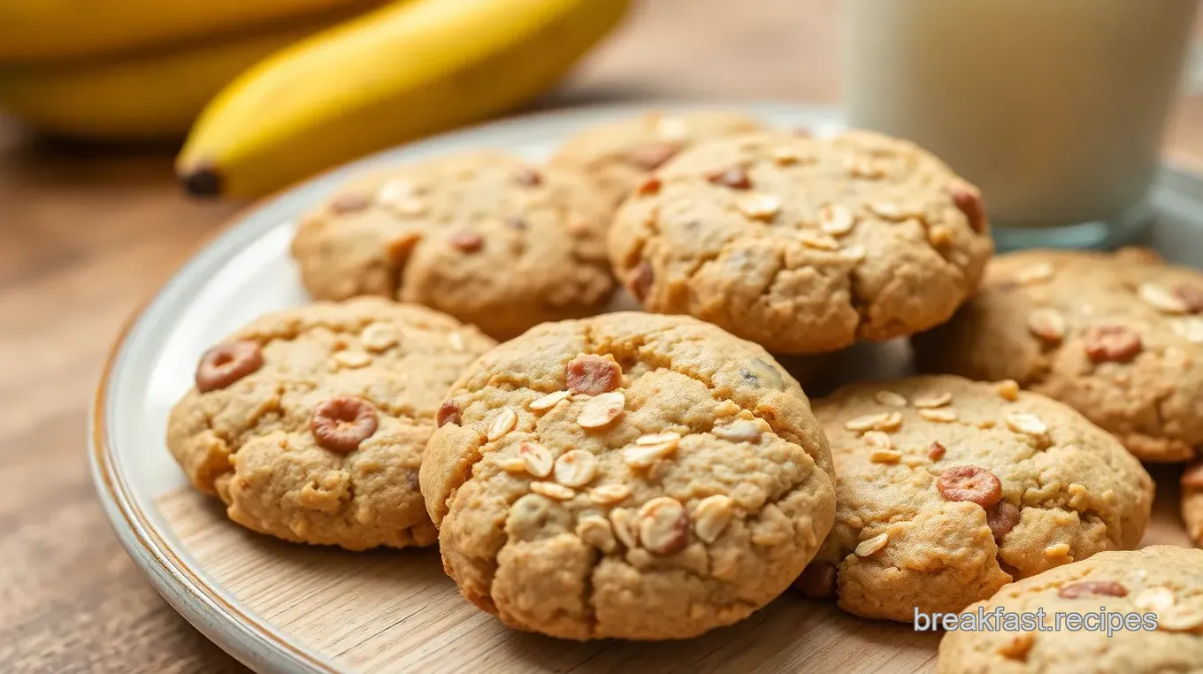 Banana Blueberry Oatmeal Breakfast Cookies