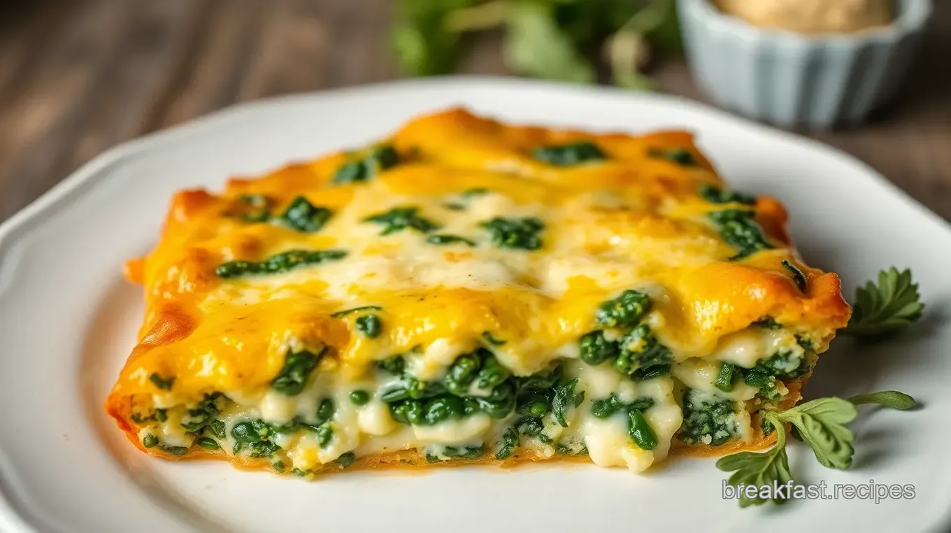 Cheesy Spinach and Egg Crescent Roll Breakfast Bake