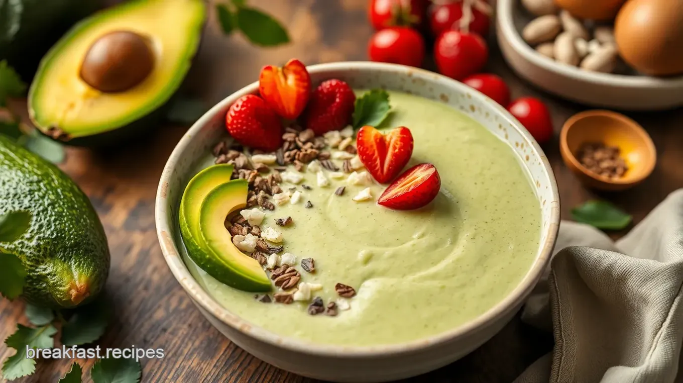 Creamy Avocado Banana Smoothie Bowl