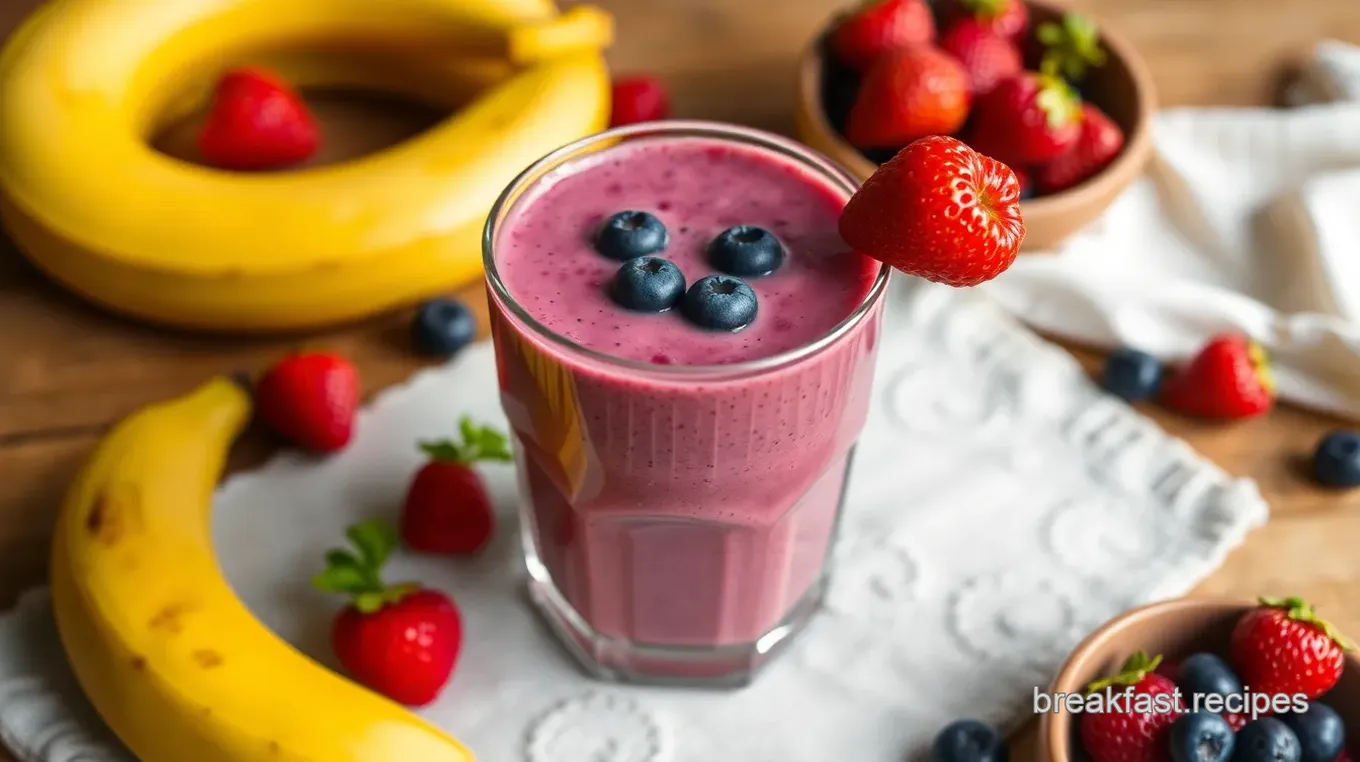 Blend Banana Berry Smoothie for a Quick Treat