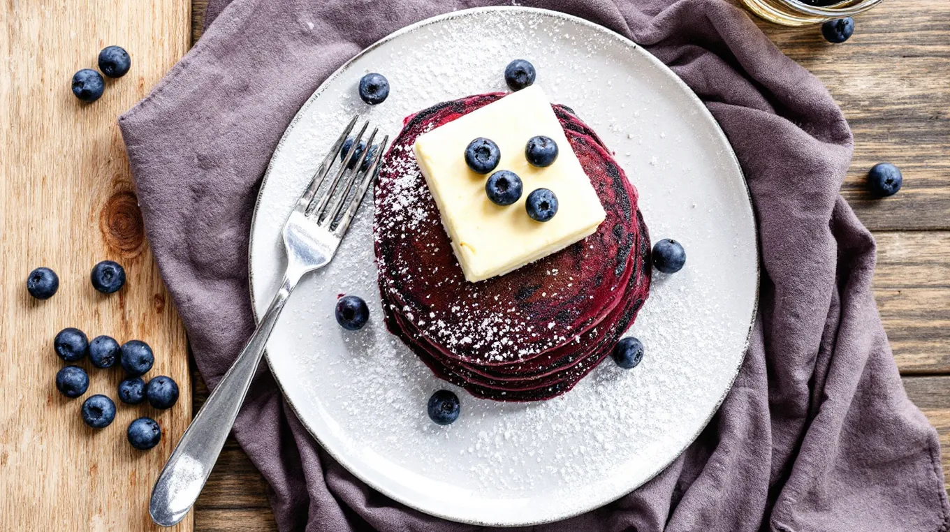 Blueberry Beet Pancakes