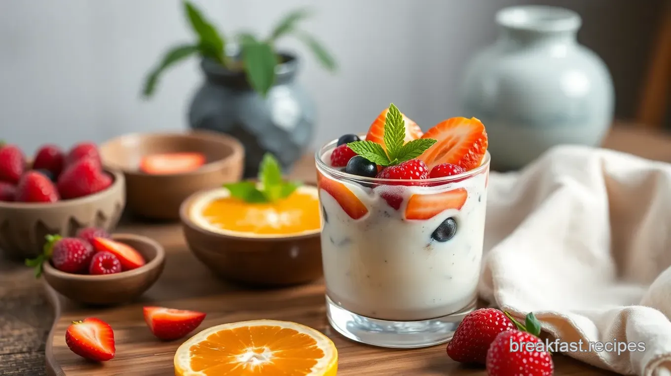 Chilled Chia Delight with Fresh Fruits