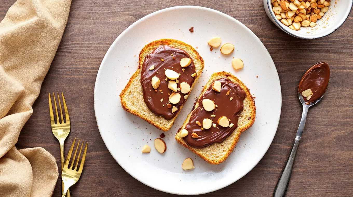 Chocolate Frosted Almond Butter Toast