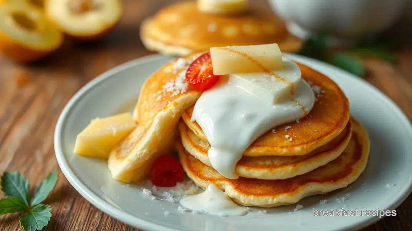 Fluffy Coconut Pancakes with Tropical Twist