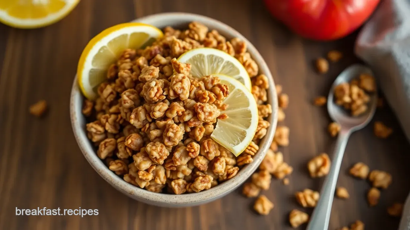 Crispy Lemon Peanut Butter Granola