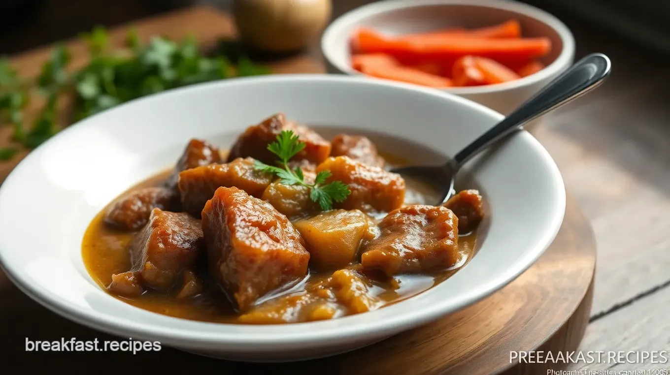 Delicious Yam Offals Stew