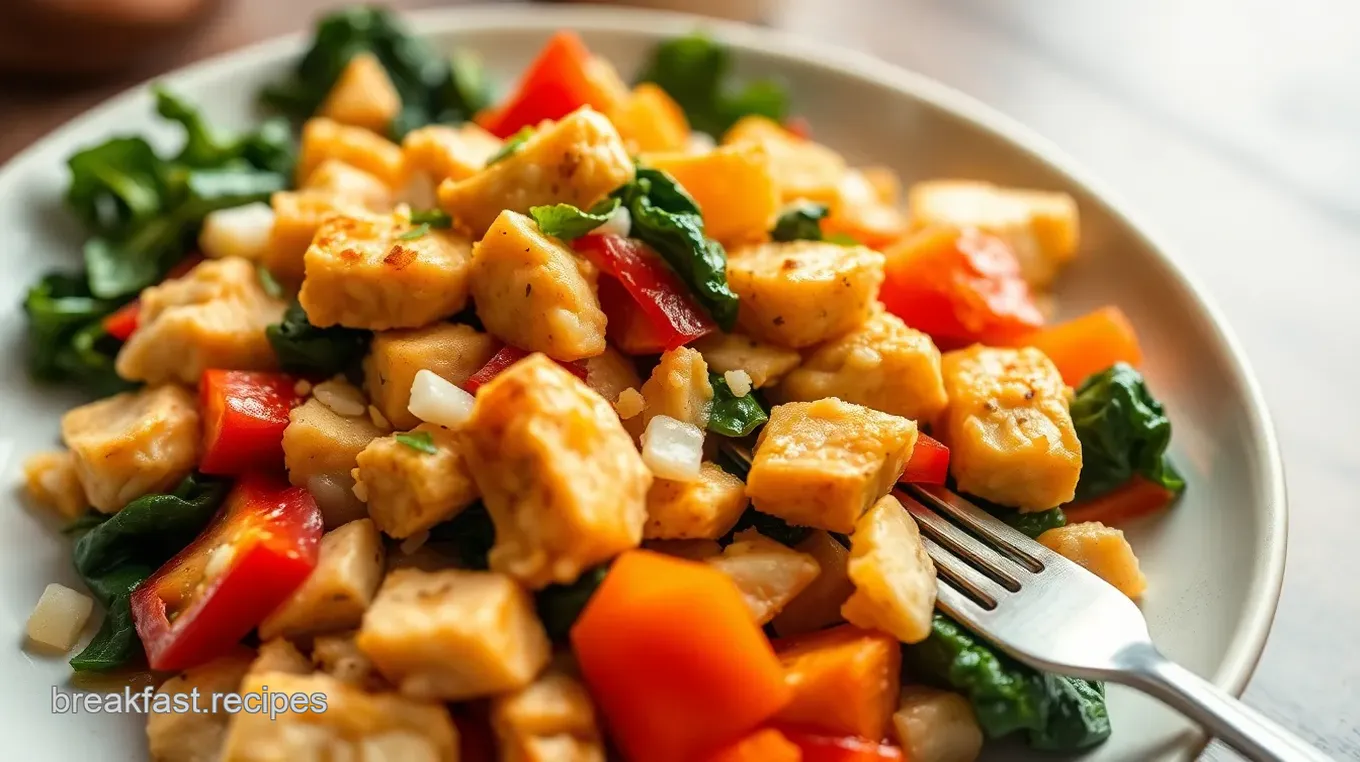 Savory Chicken and Spinach Breakfast Hash