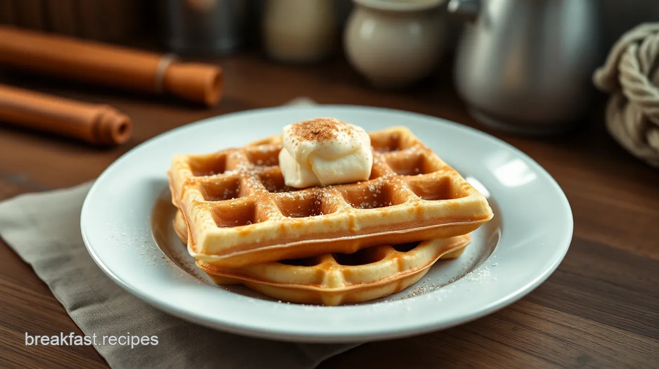 Fluffy Cinnamon Waffles