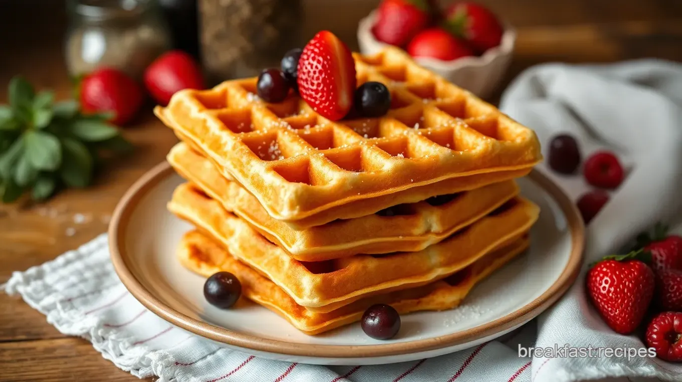 Fluffy Golden Waffles