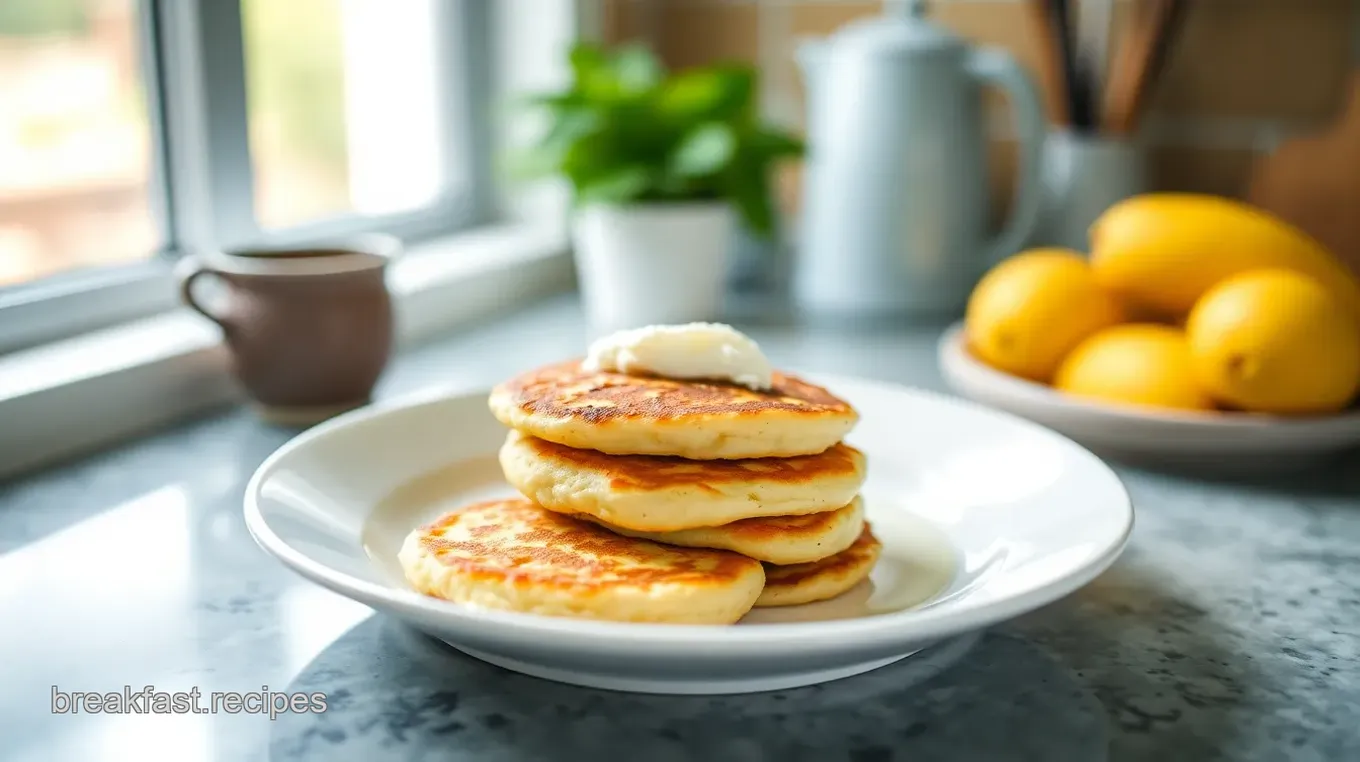 Fry Cottage Cheese Pancakes | Easy Breakfast