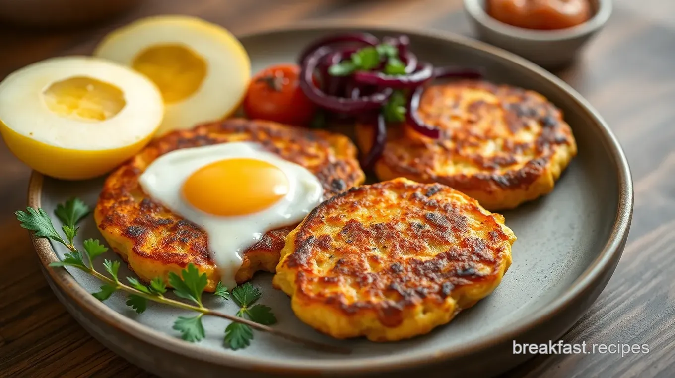 Savory Onion and Smokie Egg Fritters