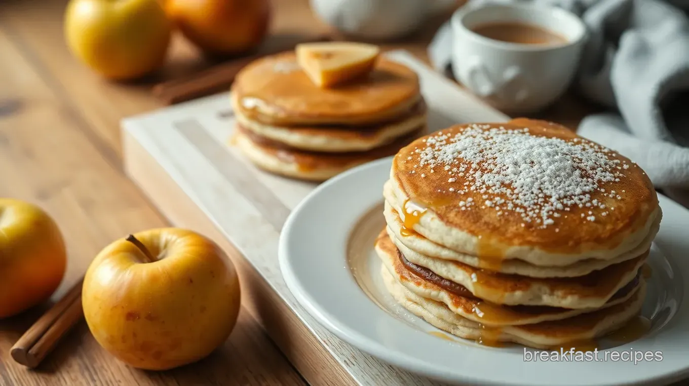 Fluffy Pancakes with Cinnamon Apples