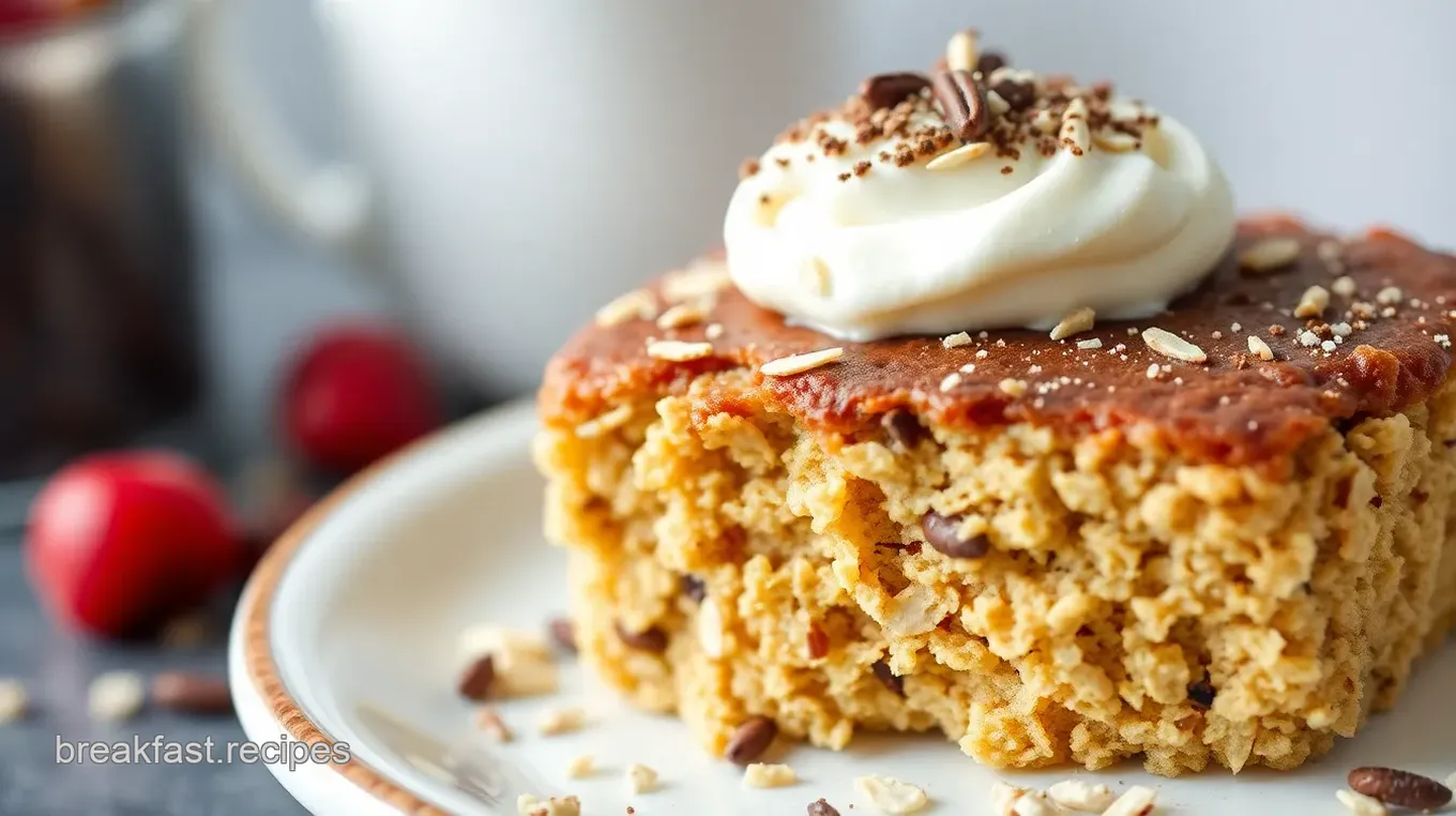 Oatmeal Breakfast Mug Cake