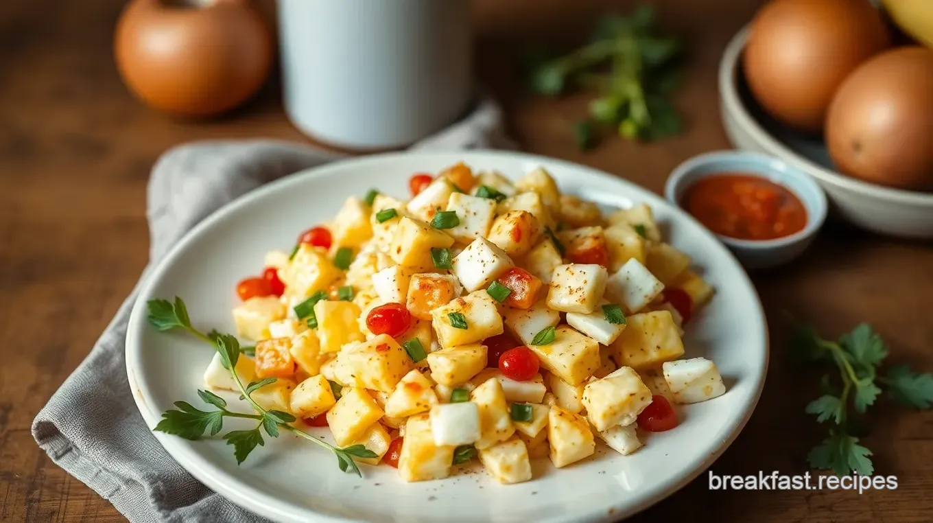 Spicy Egg Salad with Jicama & Croissant