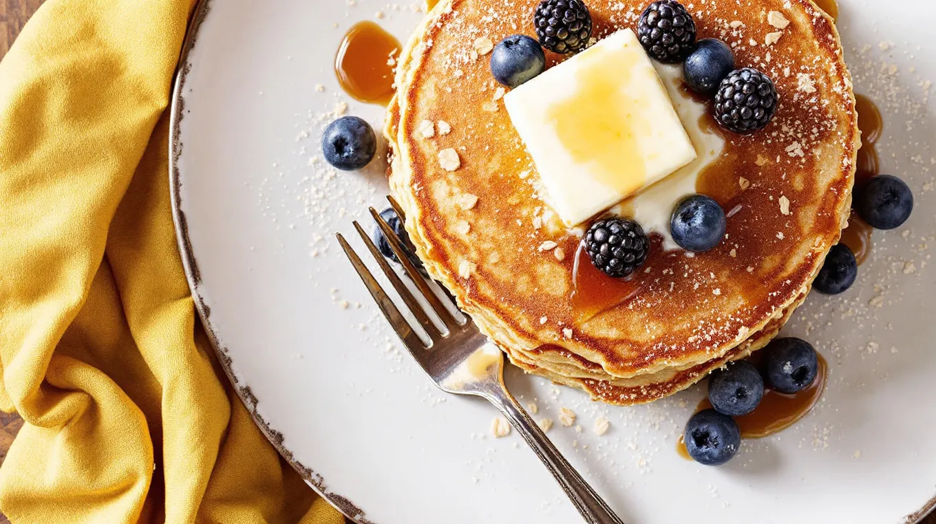 New-Fashioned Oatmeal Pancakes