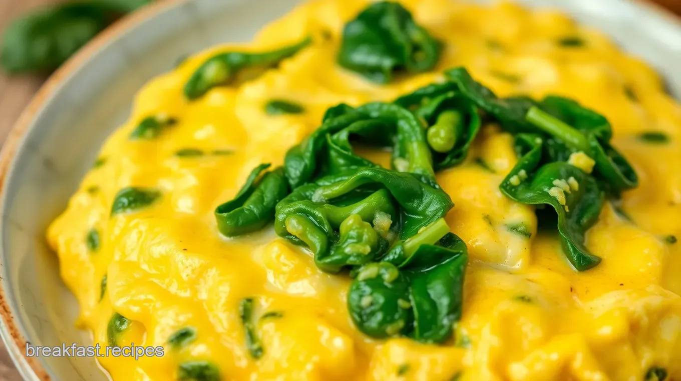 Delicious Scrambled Eggs with Spinach