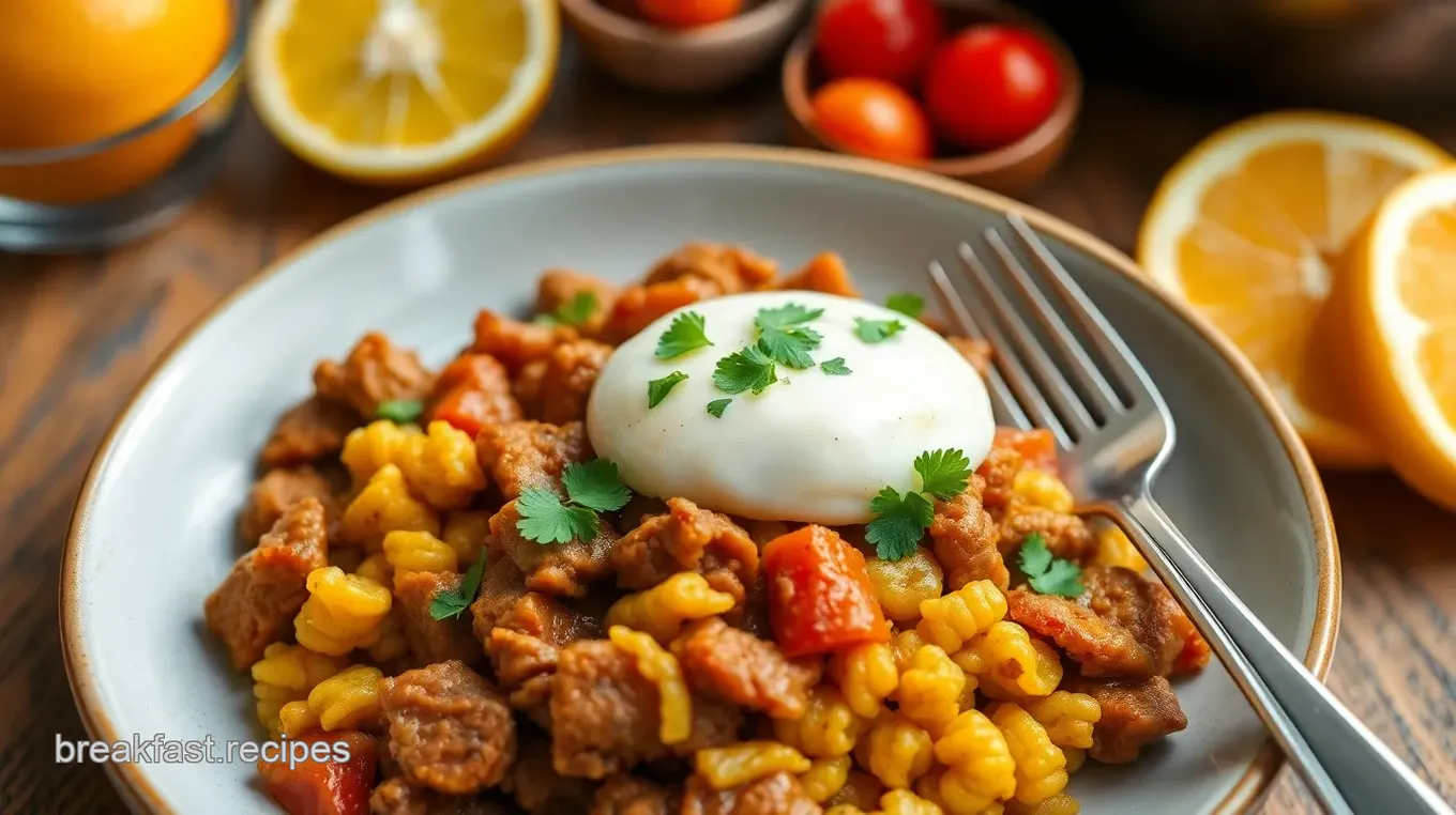 Carnitas Breakfast Scramble with Eggs