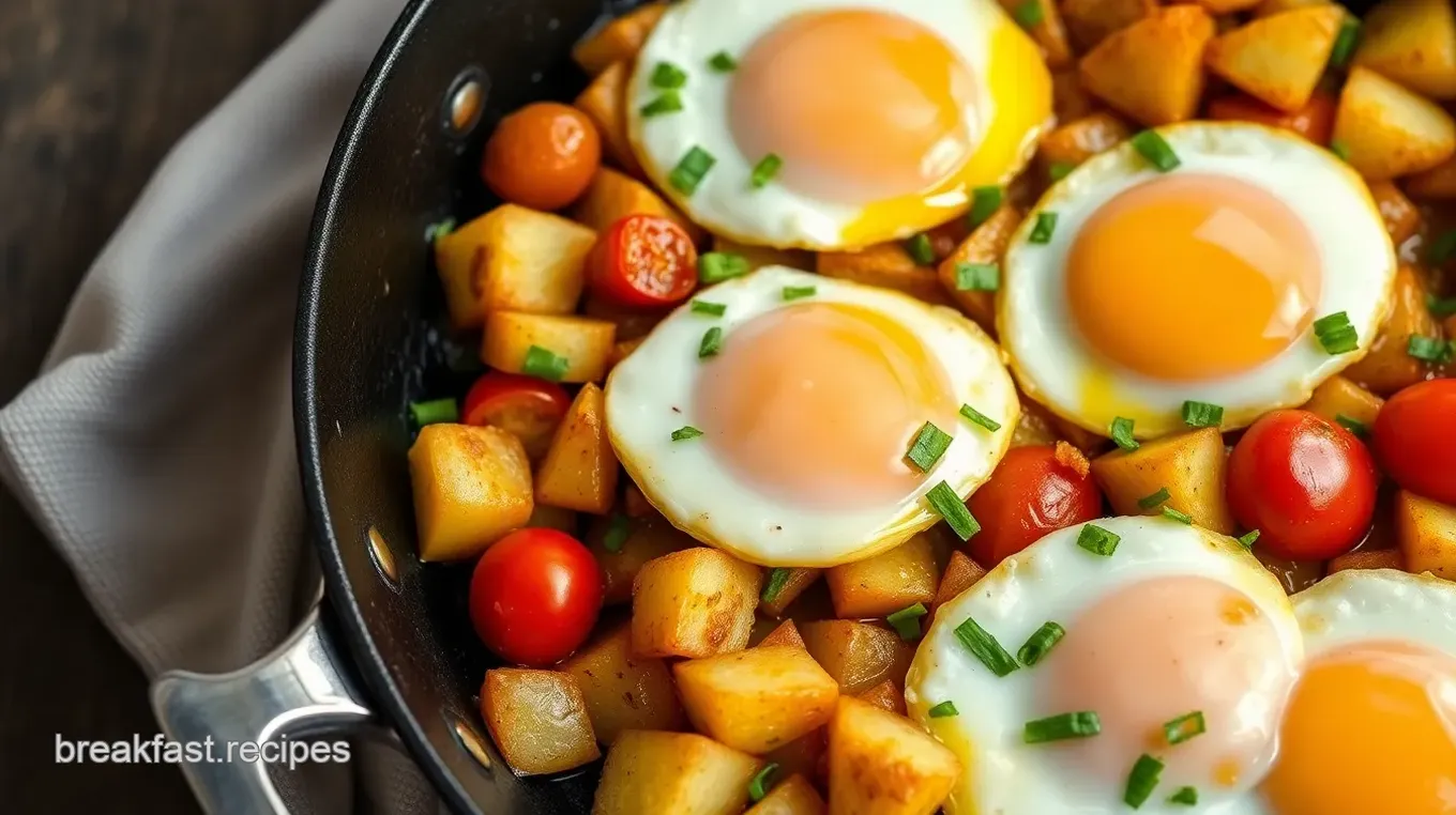 Breakfast Skillet with Potatoes & Eggs