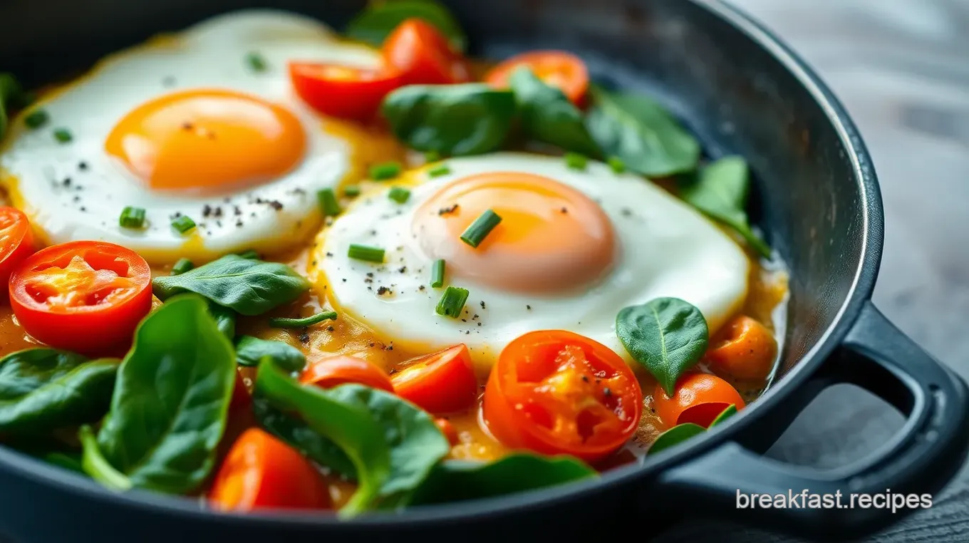 Easy Skillet Eggs with Fresh Veggies