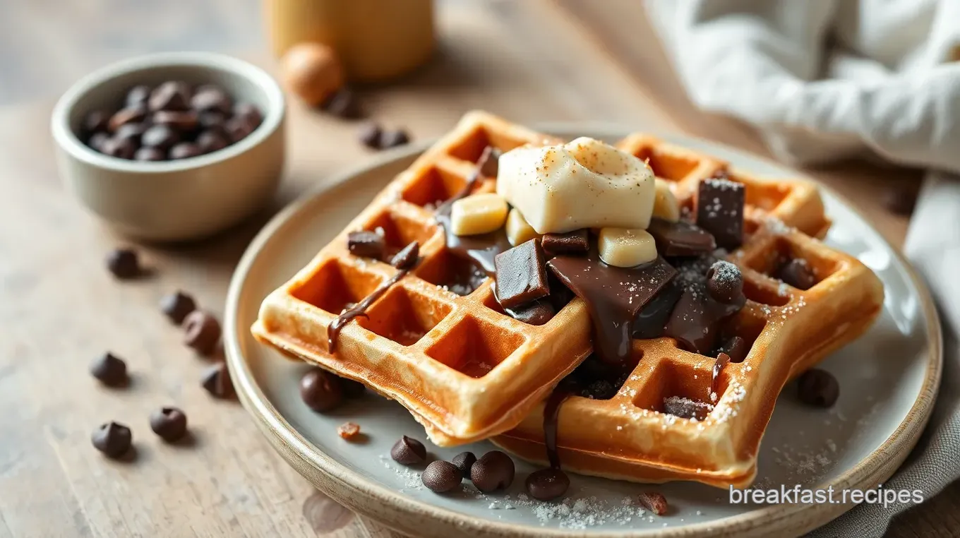 Fluffy Whole Wheat Chocolate Waffles