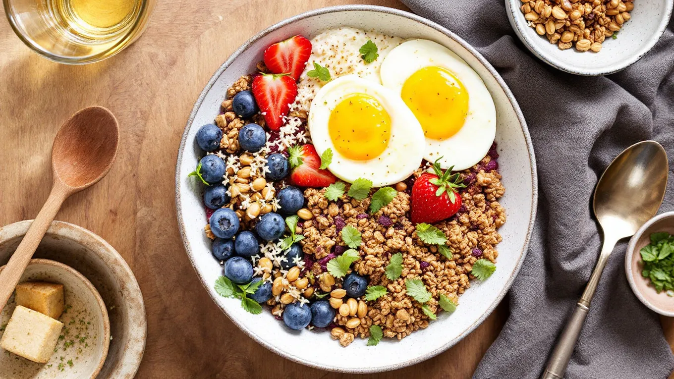 Wheat Berry Breakfast Bowl