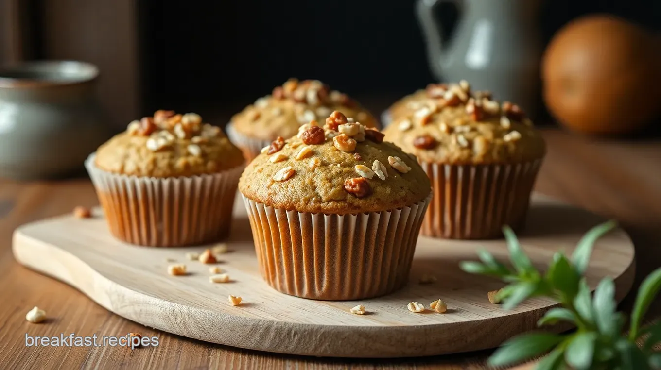 Wholesome Oat Muffins with Crunchy Topping