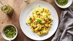 Super Eggy Scrambled Eggs with Oregano Pesto