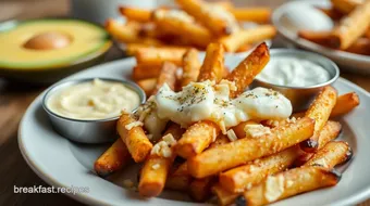 Bake Breakfast Fries with Cheesy Goodness