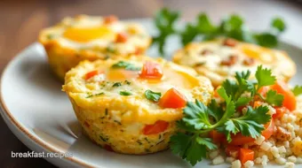 Bake Egg Muffins with Quinoa Salad Delight recipe card