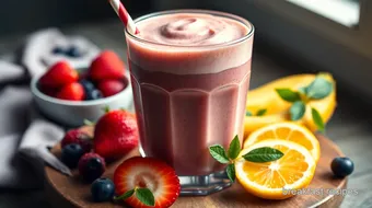 Blended Fruit Smoothie with Creamy Twist