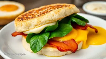 Cook Amazing Breakfast Sandwich with Sauce recipe card