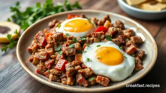 Easy Canned Beef Hash with Eggs in 25 Min