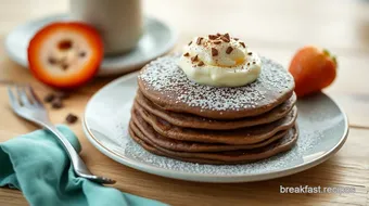 Fluffy Cocoa Pancakes with a Twist