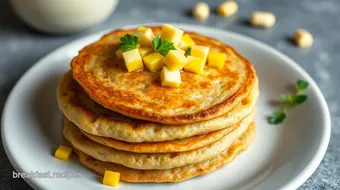 Savory Millet Pancakes with Corn and Cheese: Easy & Delicious Breakfast Idea! recipe card