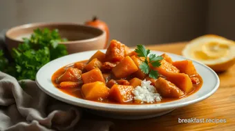 Stew Yam with Sweet Potato Delight