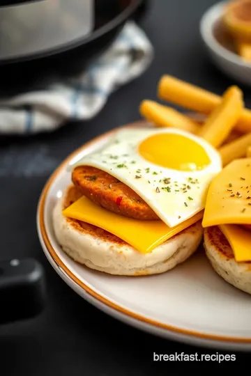 Jimmy Dean Breakfast Sandwich in the Air Fryer presentation