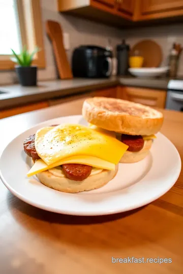 Jimmy Dean Breakfast Sandwich in the Air Fryer steps