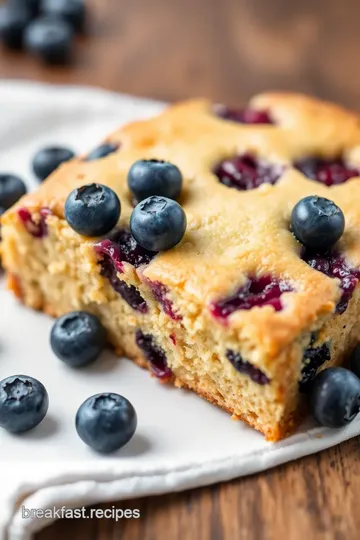 Blueberry Breakfast Cake presentation