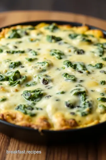 Cheesy Spinach and Egg Crescent Roll Breakfast Bake presentation