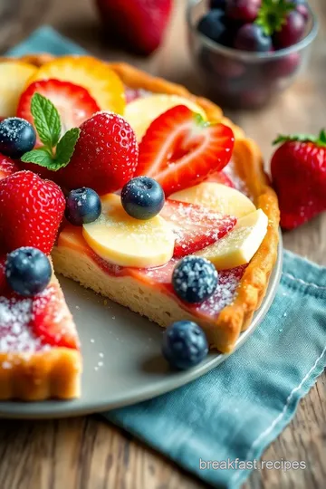 Parisian Fruit Breakfast Tart presentation