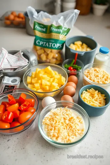 O Brien Potato Breakfast Casserole ingredients