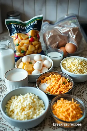 Potatoes O Brien Breakfast Casserole ingredients