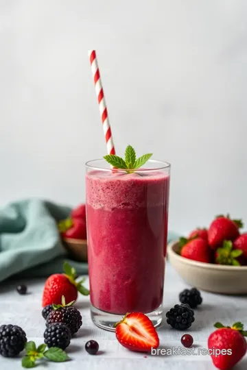 Berry Delight Smoothie presentation