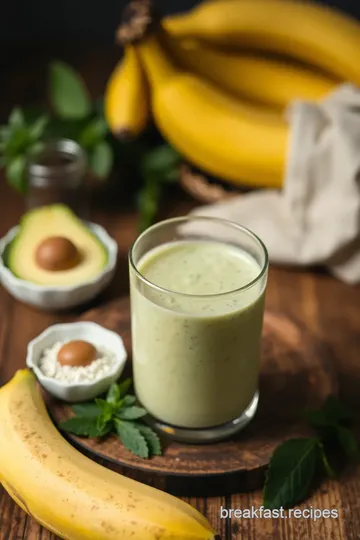 Blend Avocado Banana Smoothie for a Healthy Treat ingredients