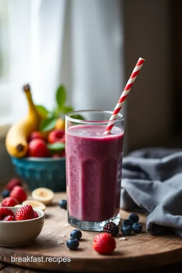 Blend Banana Berry Smoothie for a Quick Treat presentation