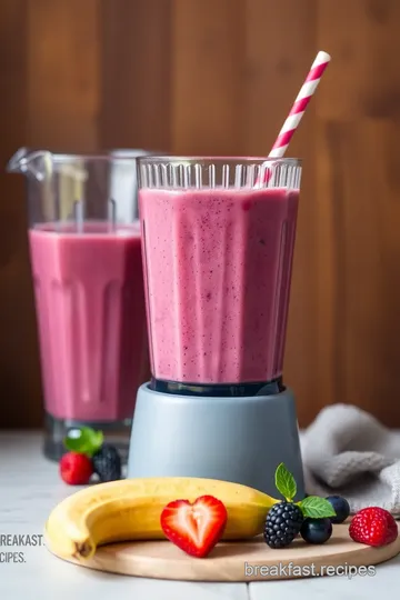 Blend Banana Berry Smoothie for a Quick Treat steps