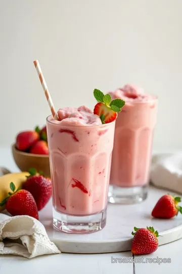 Blended Frozen Strawberry Banana Delight presentation