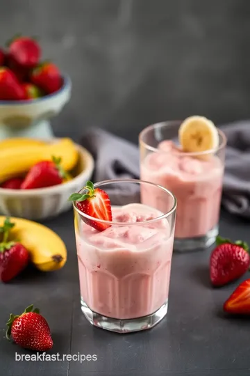 Blended Frozen Strawberry Banana Delight steps