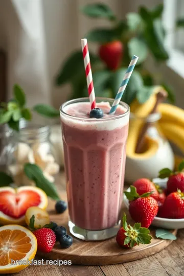 Blended Fruit Smoothie with Creamy Twist ingredients