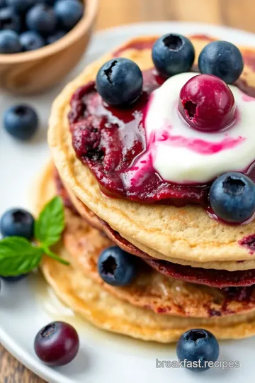 Blueberry Beet Pancakes presentation